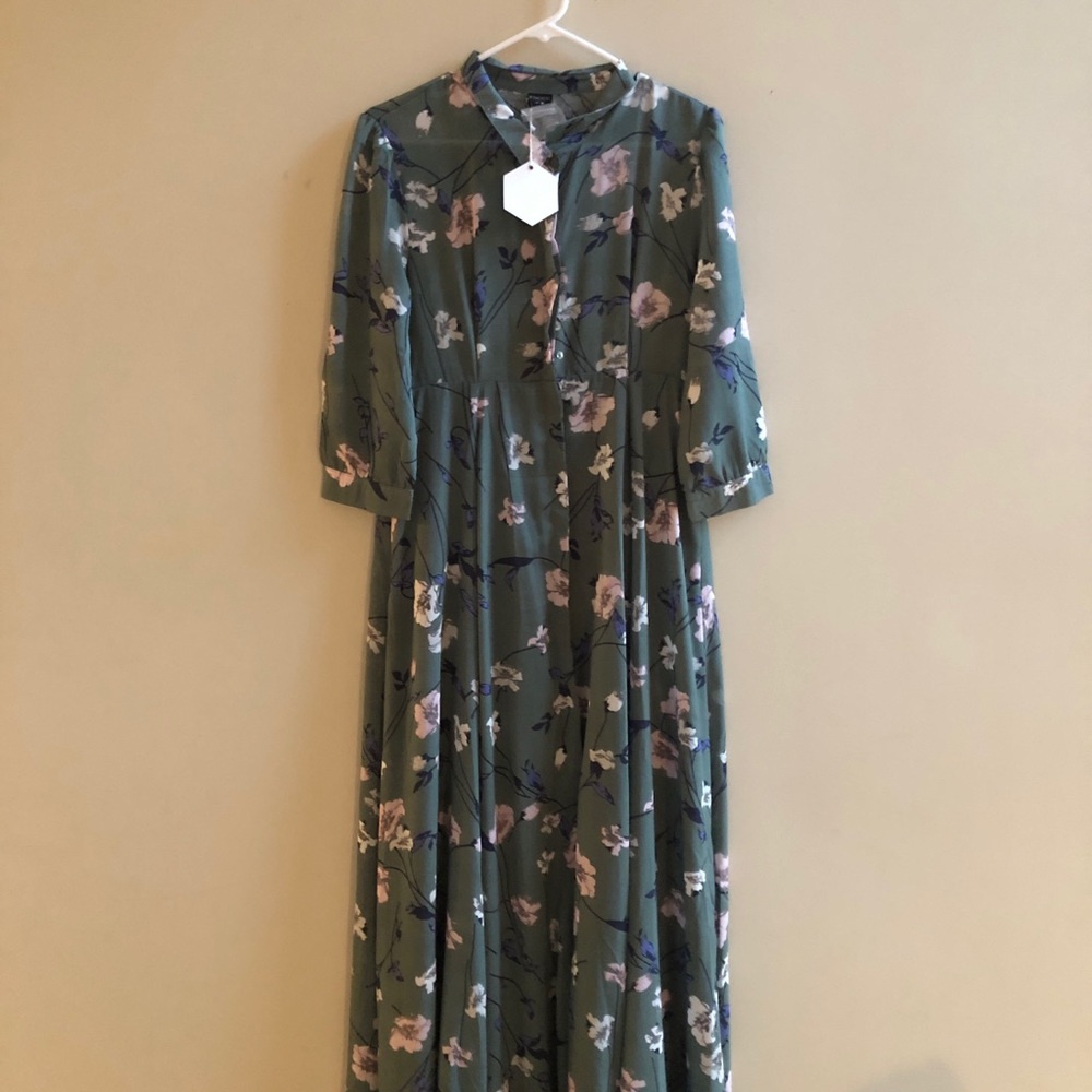 Long Sleeved Floral Dress